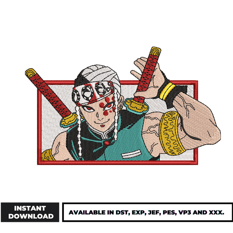 Tengen anime embroidery design