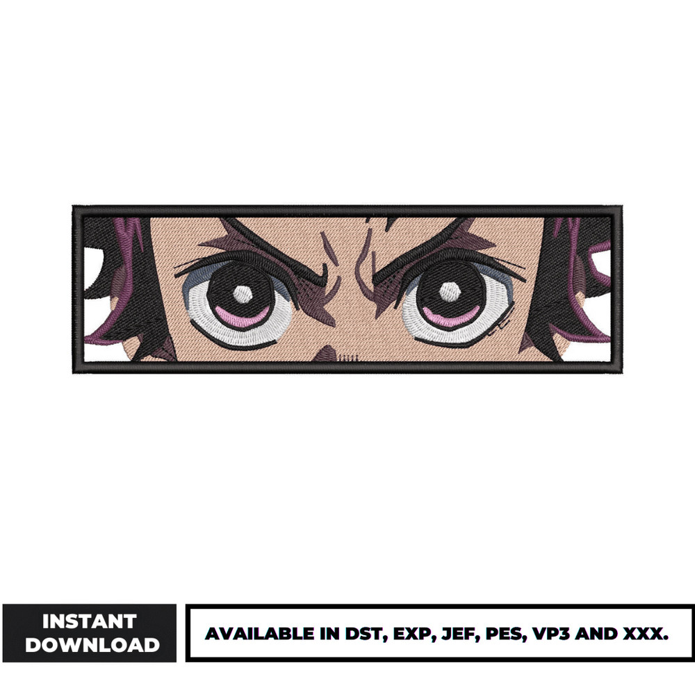 Tanjiro kamado eyes embroidery design