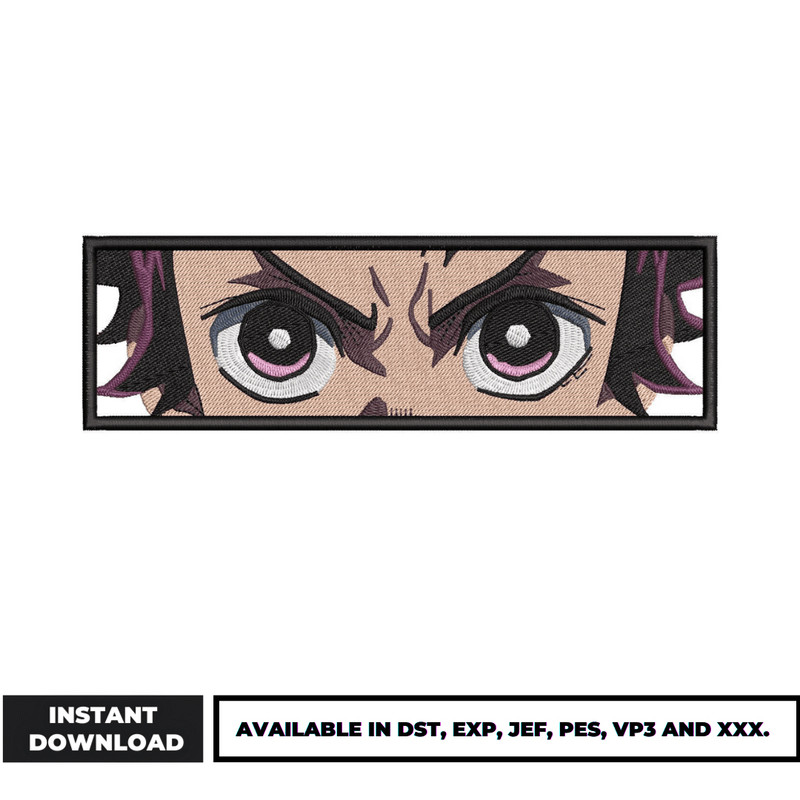 Tanjiro kamado eyes embroidery design