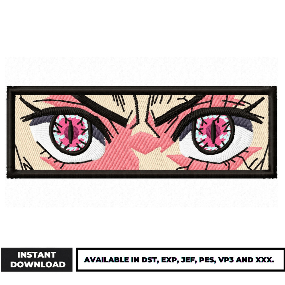 Nezuko Eyes Boxed embroidery design