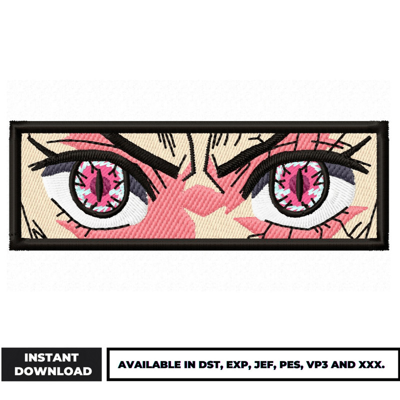 Nezuko Eyes Boxed embroidery design