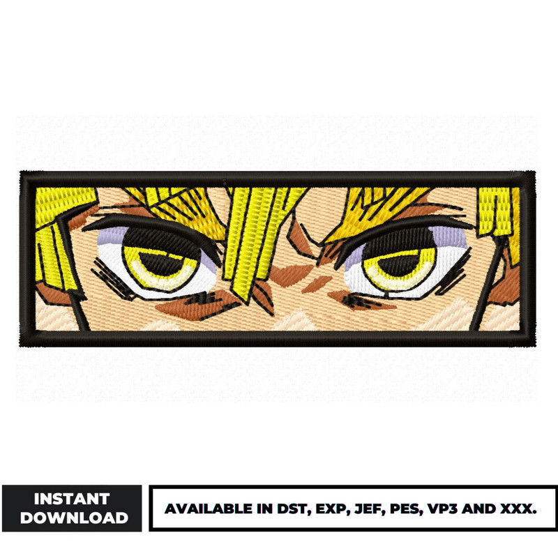 Zenitsu Eyes Boxed embroidery design