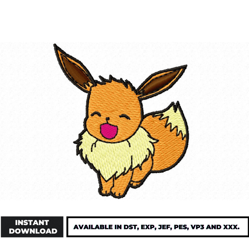 Eevee embroidery design