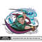 Zoro with swords embroidery design