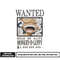 Luffy gear 5 wanted poster embroidery design