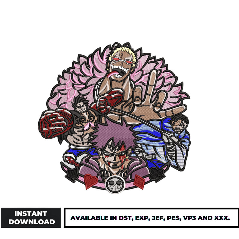 Doflamingo boss embroidery design