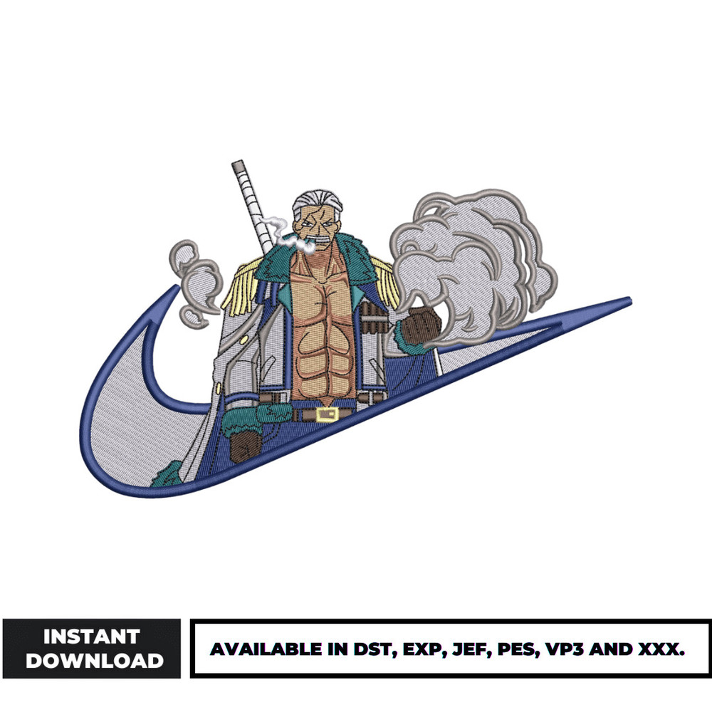 Smoker anime nike embroidery design