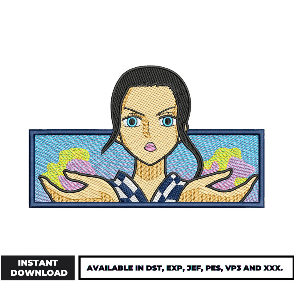 Nico Robin embroidery design