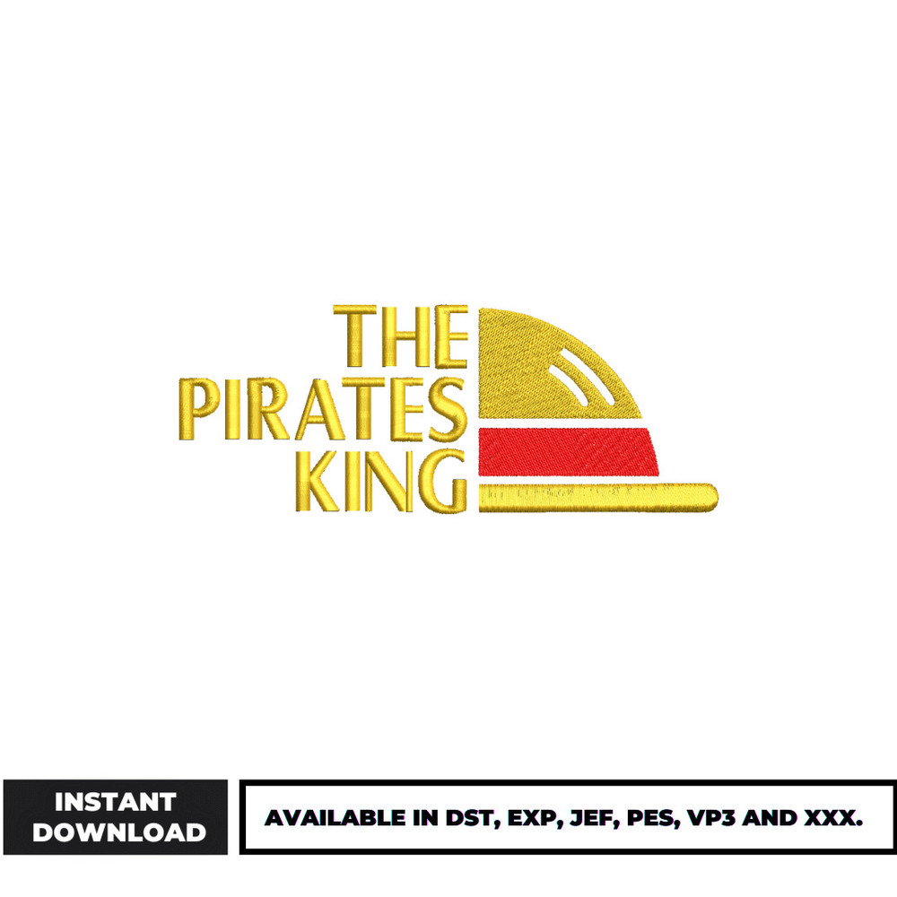 The Pirate King embroidery design