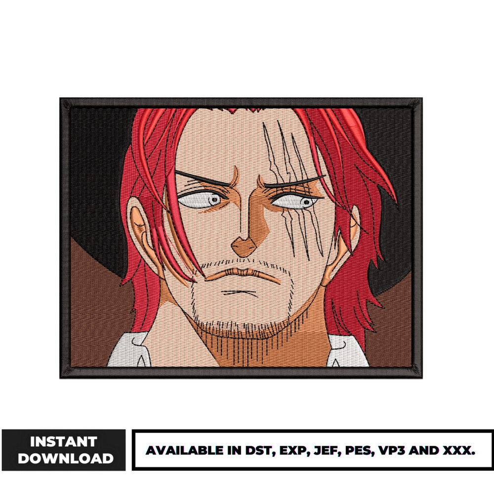 Shanks face embroidery design