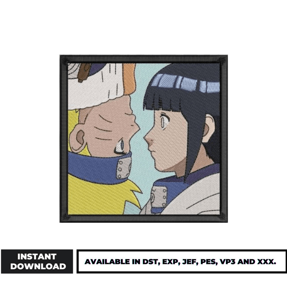 Naruto And Hinata embroidery design