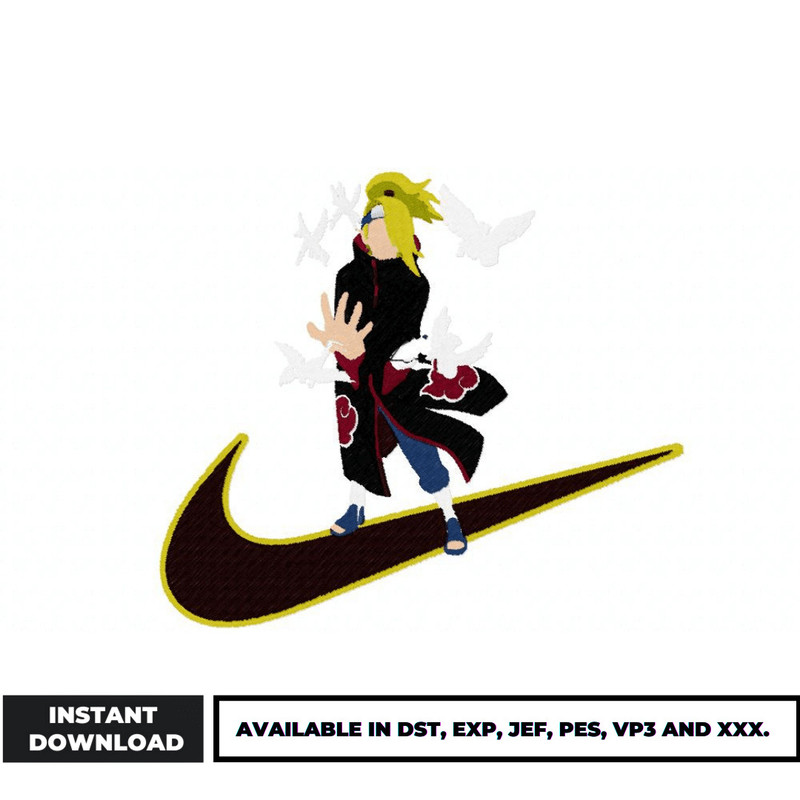 Deidara logo nike embroidery design