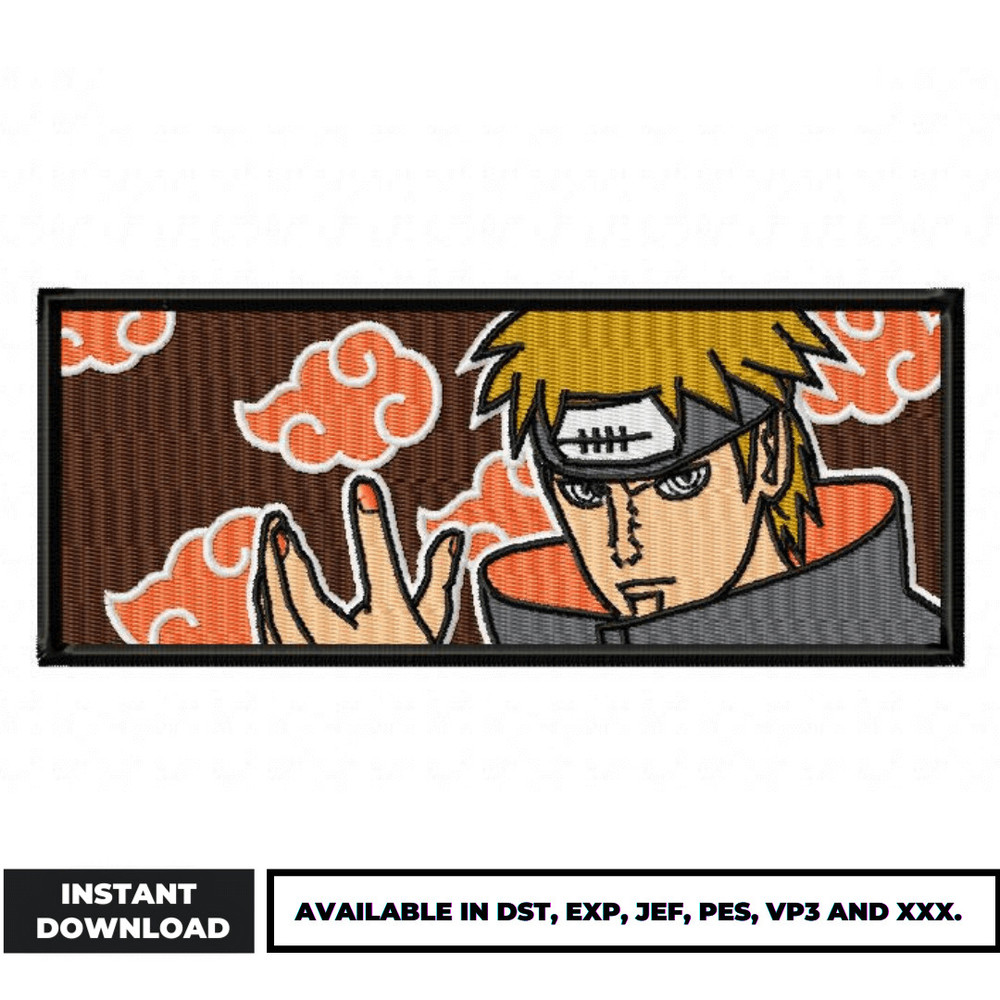 Naruto rectangle embroidery design