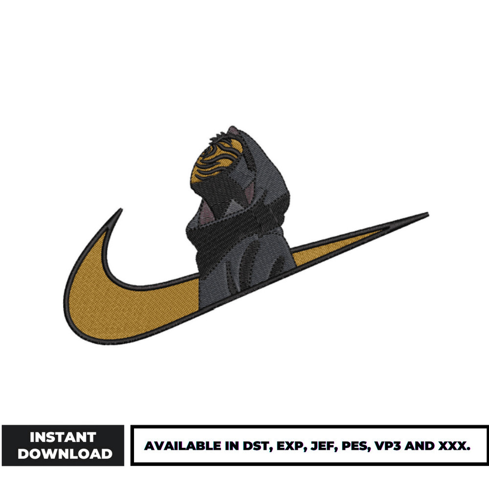 Nike x Obito Tails Mask embroidery design