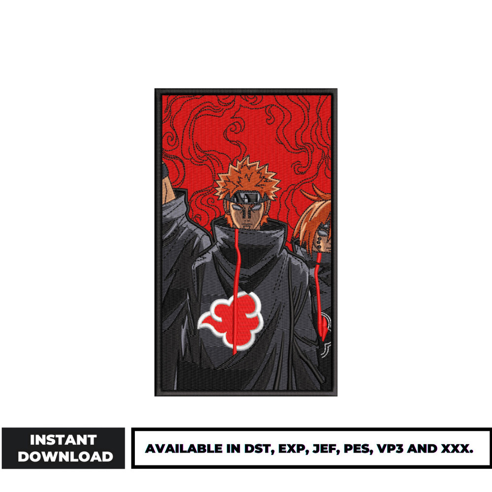 Pain Leader Akatsuki embroidery design