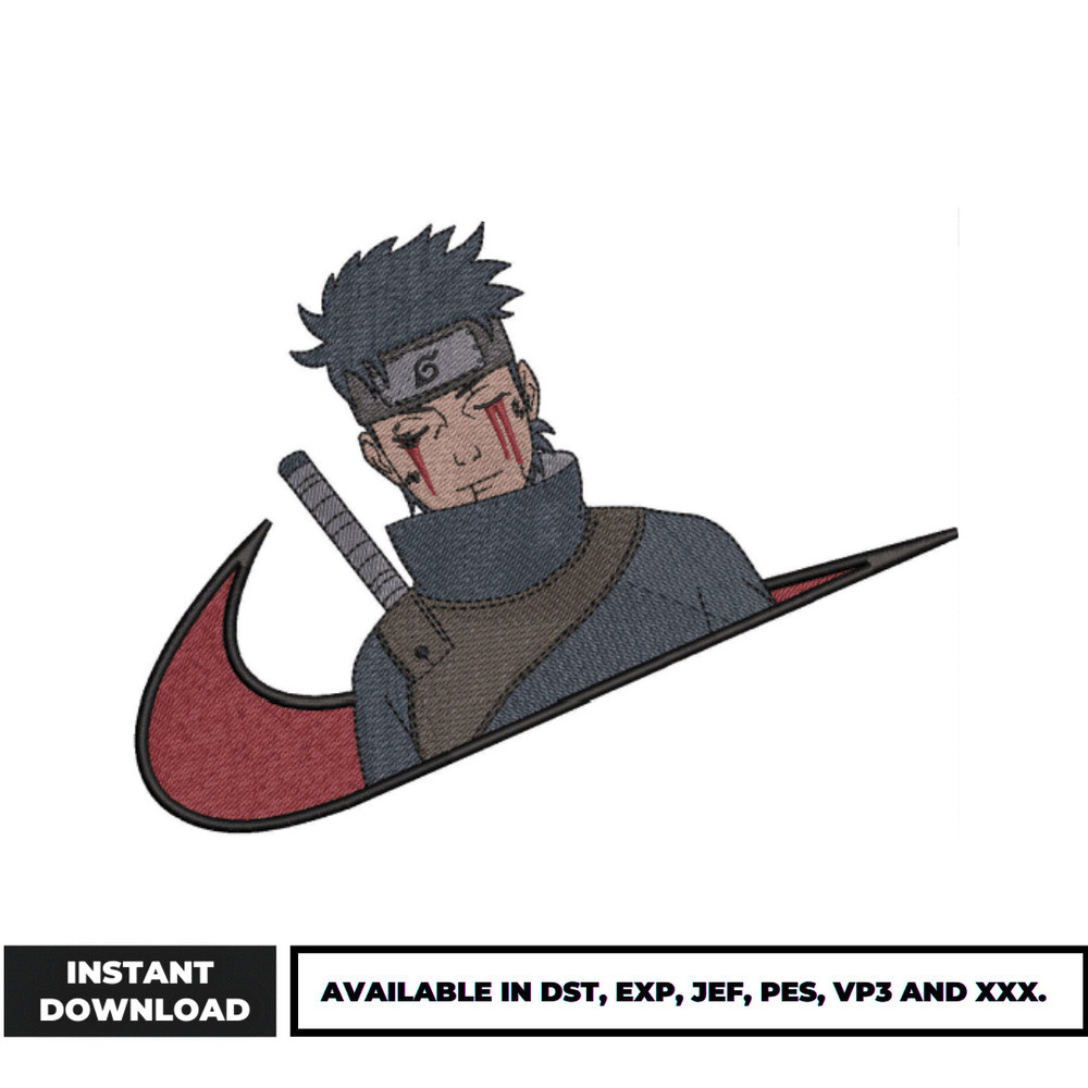 Uchiha Shisui nike embroidery design