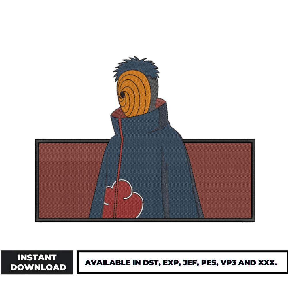 Obito uchiha mask embroidery design