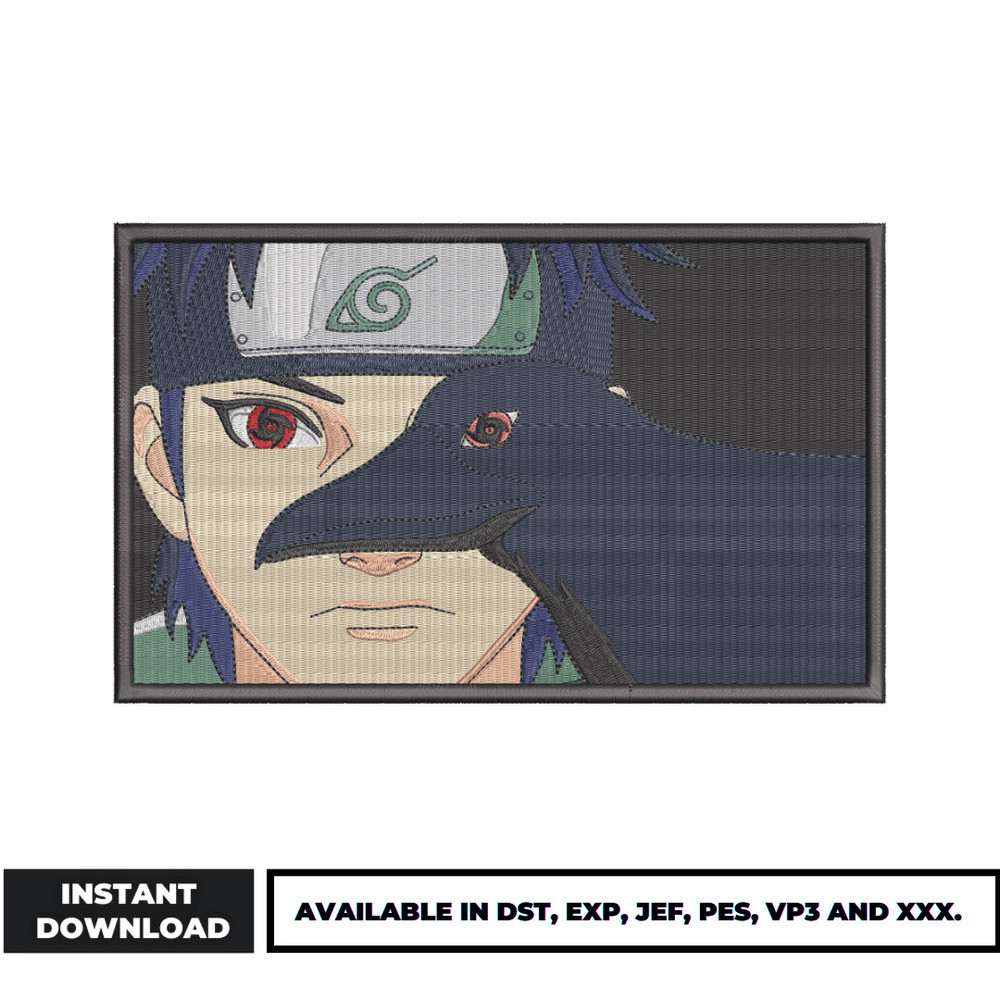 Shisui crow embroidery design