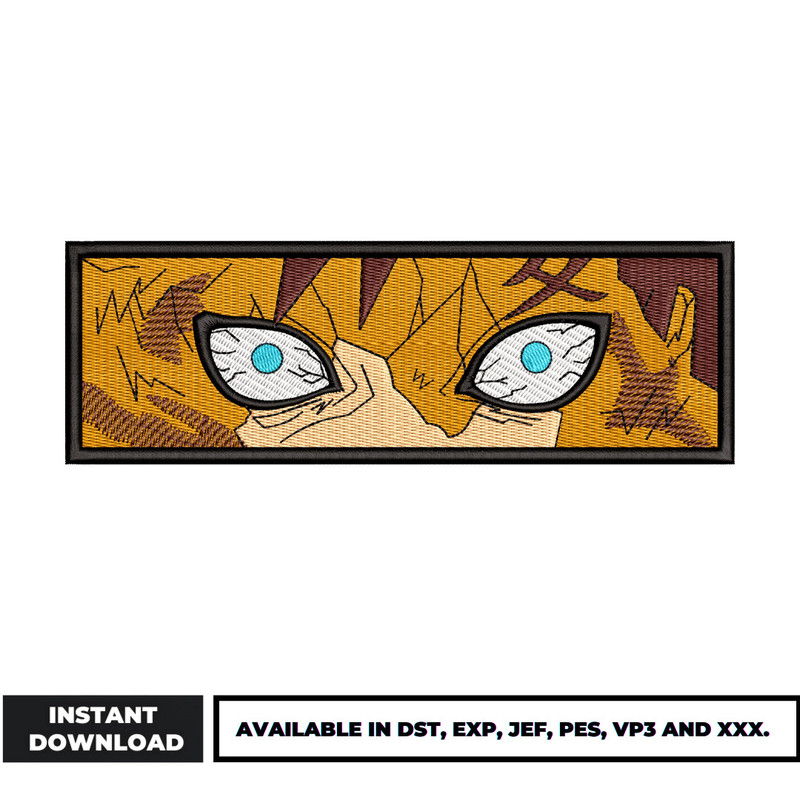 Gaara eyes embroidery design