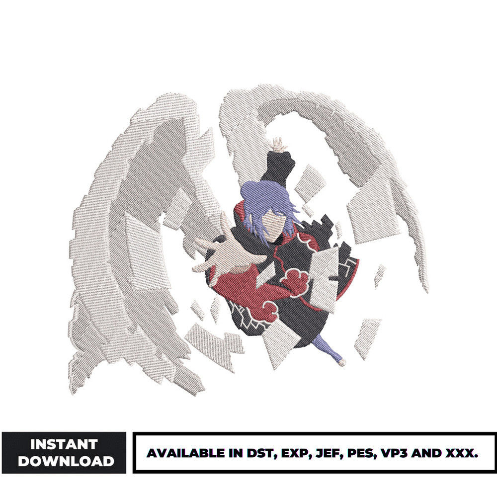 Konan Wings embroidery design