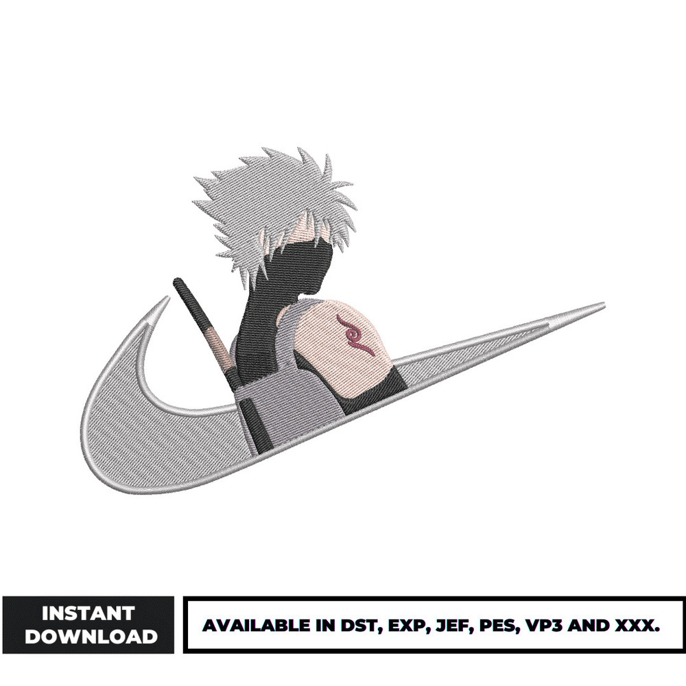 Hatake Kakashi nike embroidery design