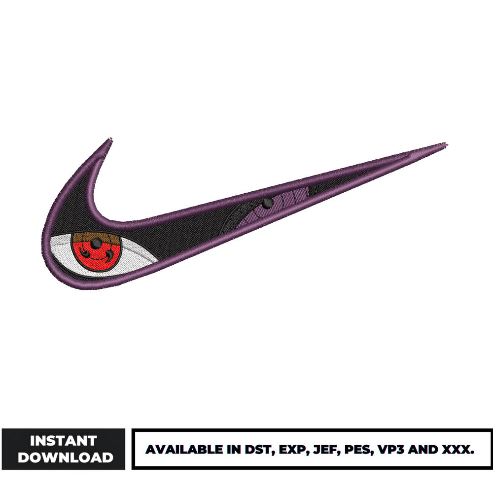 Nike obito uchiha eyes embroidery design