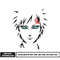 Gaara black white embroidery design