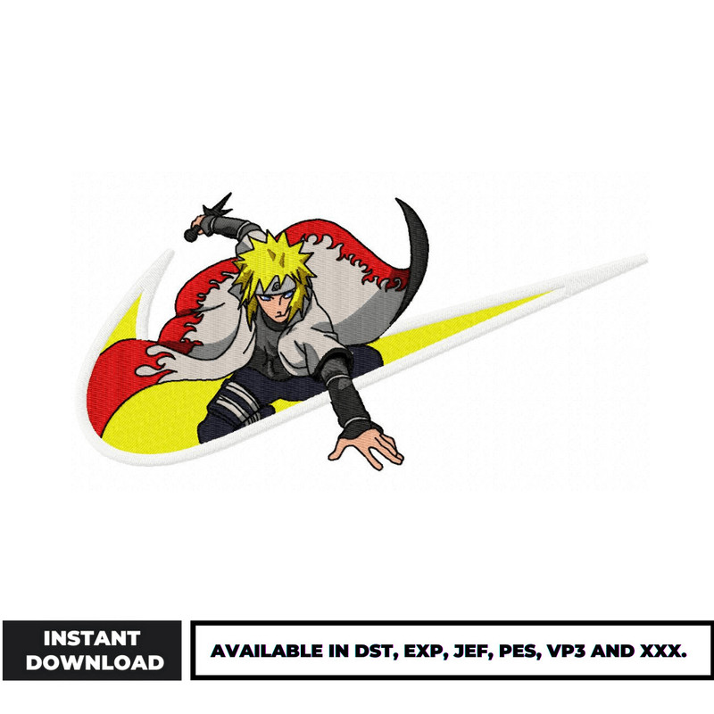 Minato Swoosh embroidery design