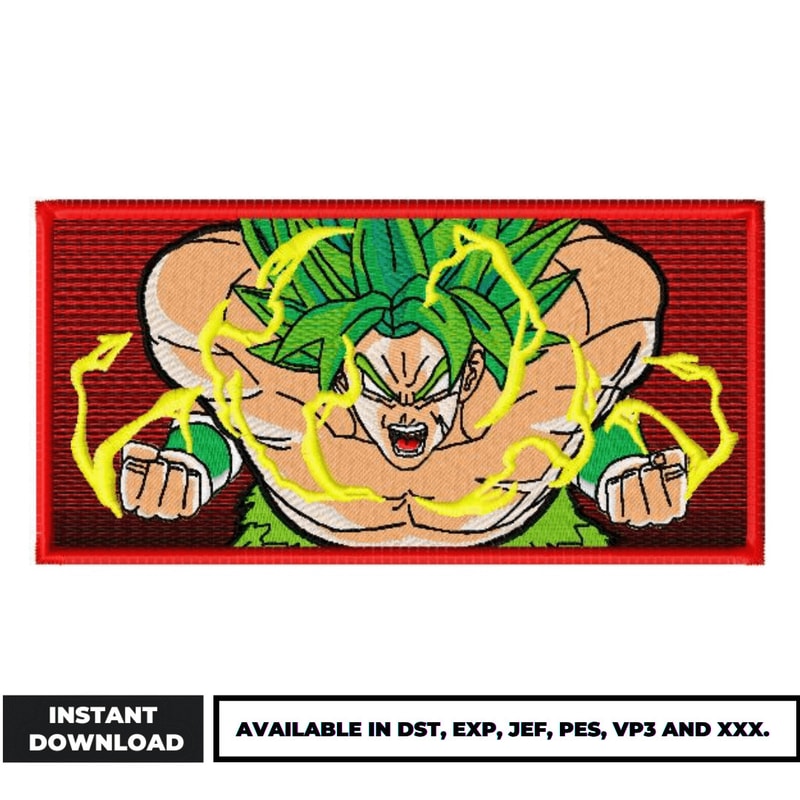 Super Broly embroidery design