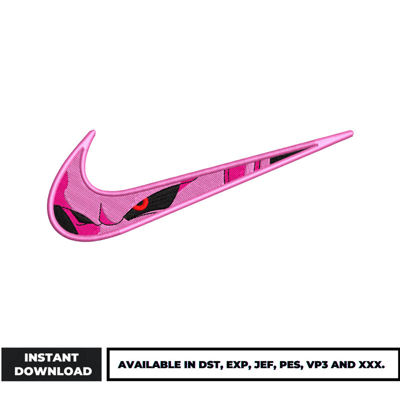 Swoosh Kid Buu eyes embroidery design