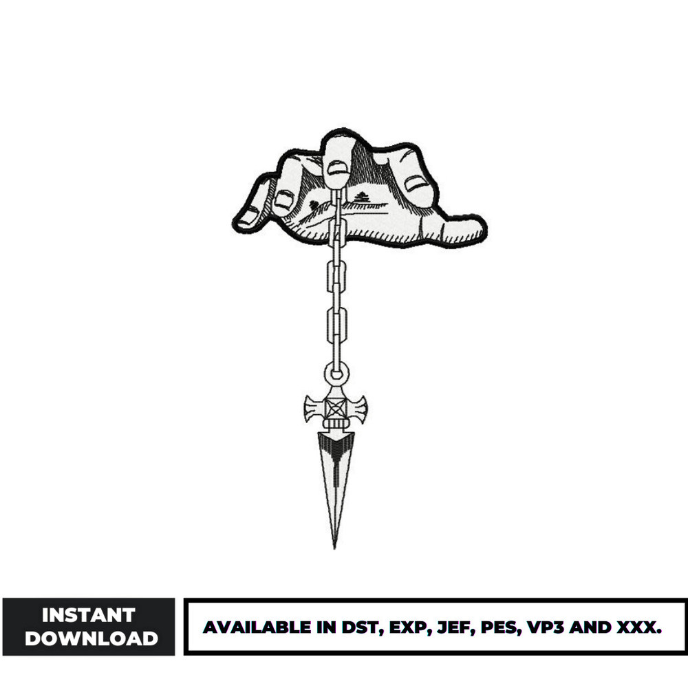 Handchains embroidery design