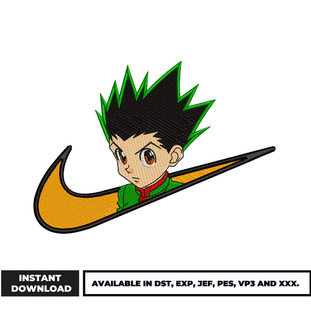 Swoosh x Gon embroidery design