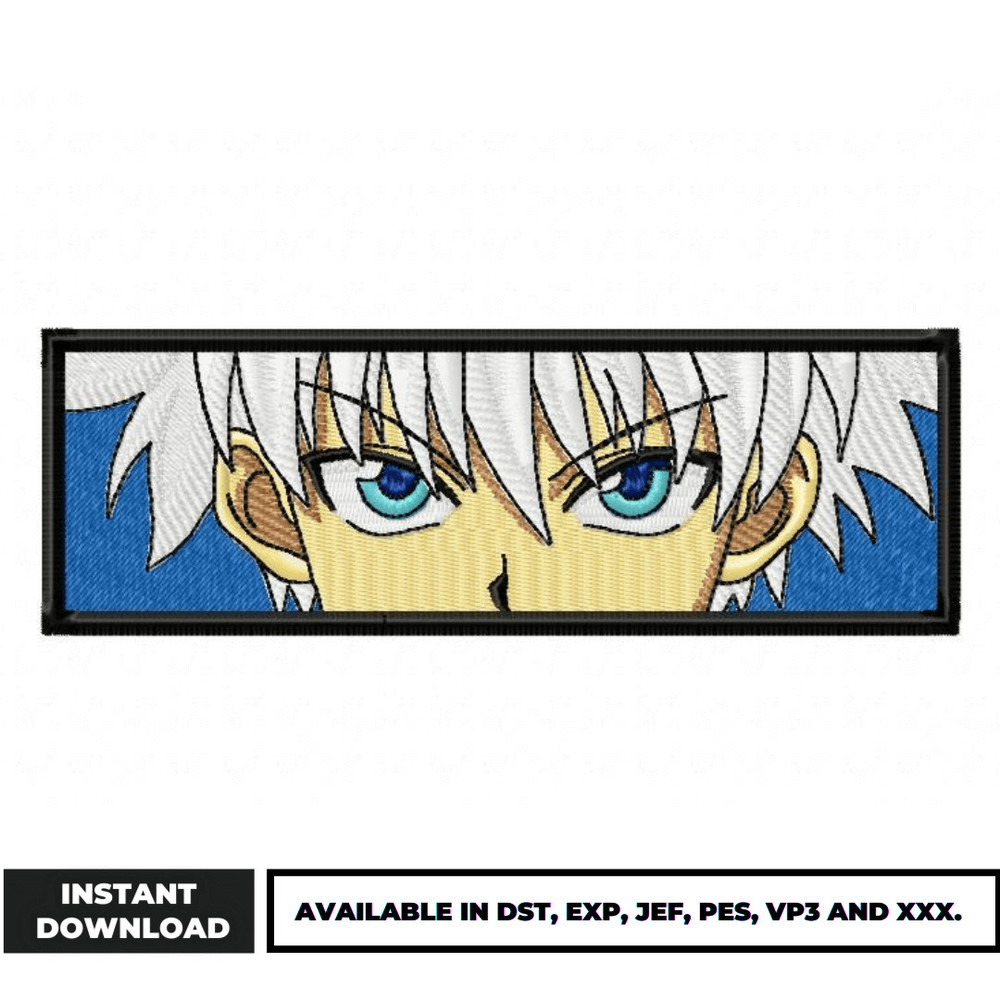 Killua Zoldyck eyes embroidery design