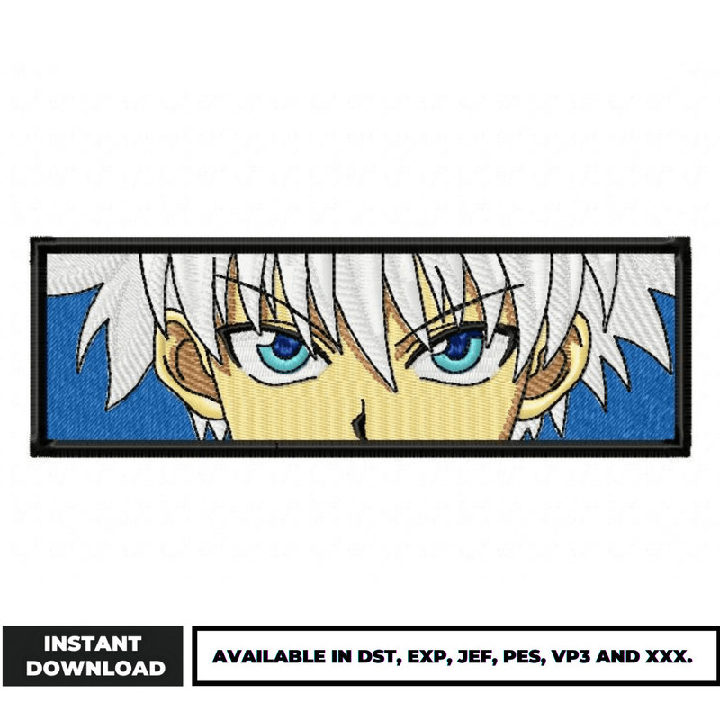 Killua Zoldyck eyes embroidery design
