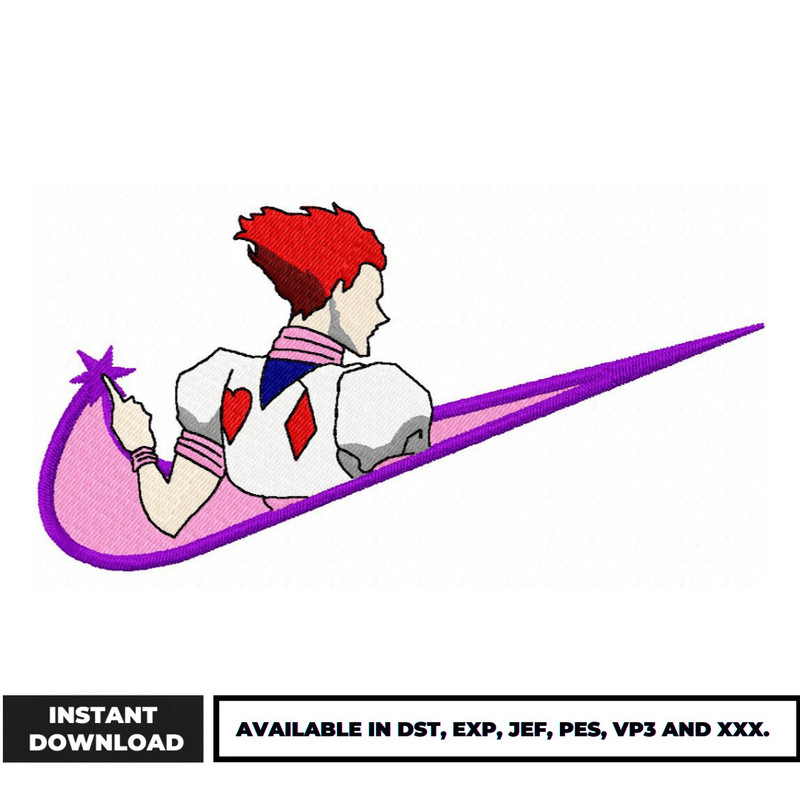 Hisoka Swoosh embroidery design