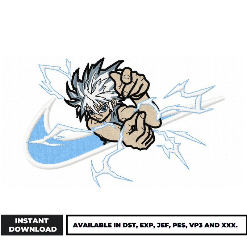 Killua swoosh embroidery design