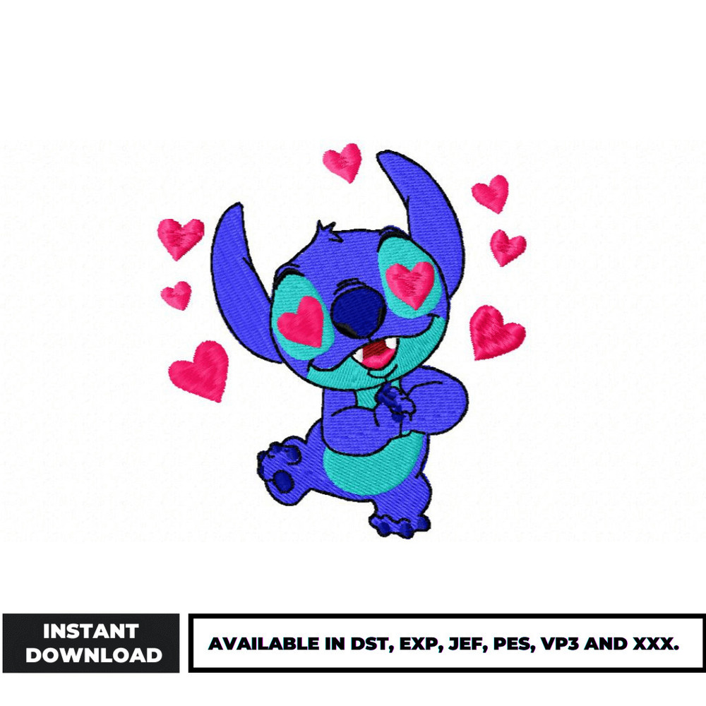 Stitch love embroidery design