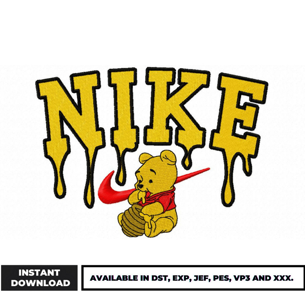 Nike Winnie The Pooh embroidery design