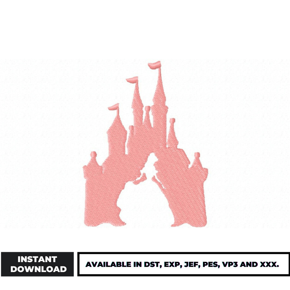 Princess Castle embroidery design