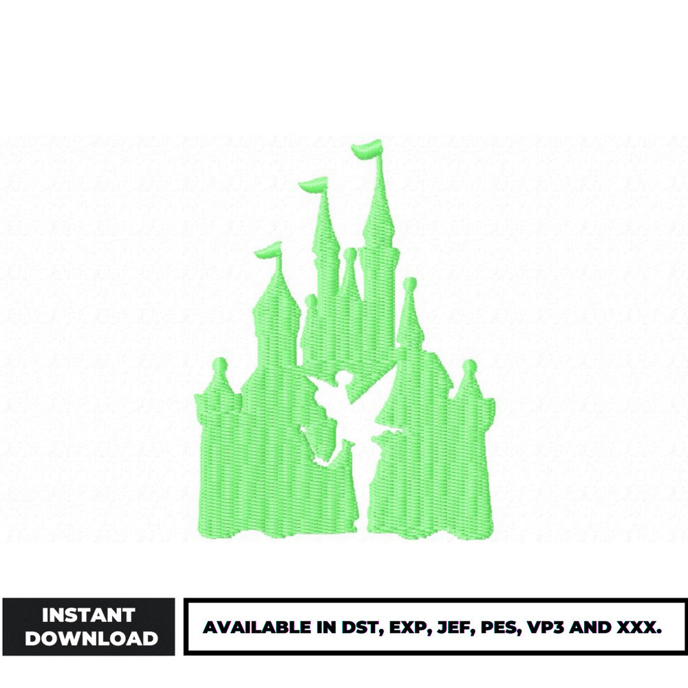 Princess Castle cartoon embroidery design