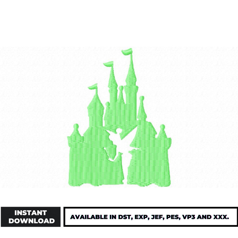 Princess Castle cartoon embroidery design