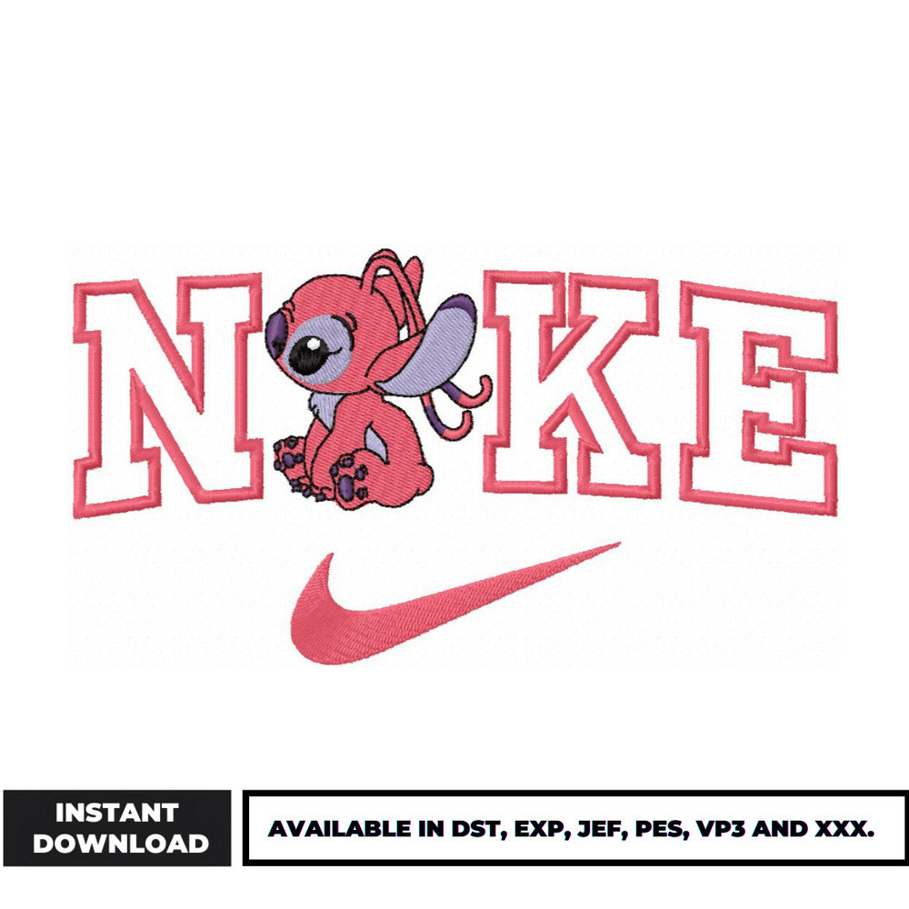 Angel logo nike embroidery design