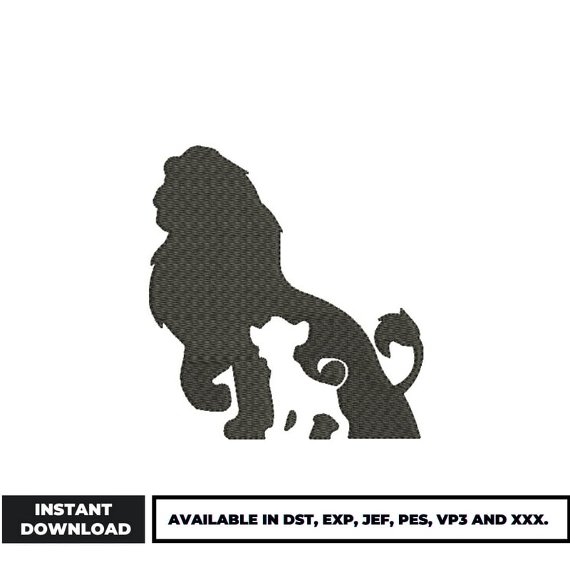 Lion King Simba shadow embroidery design, disney embroidery, | Inspire ...