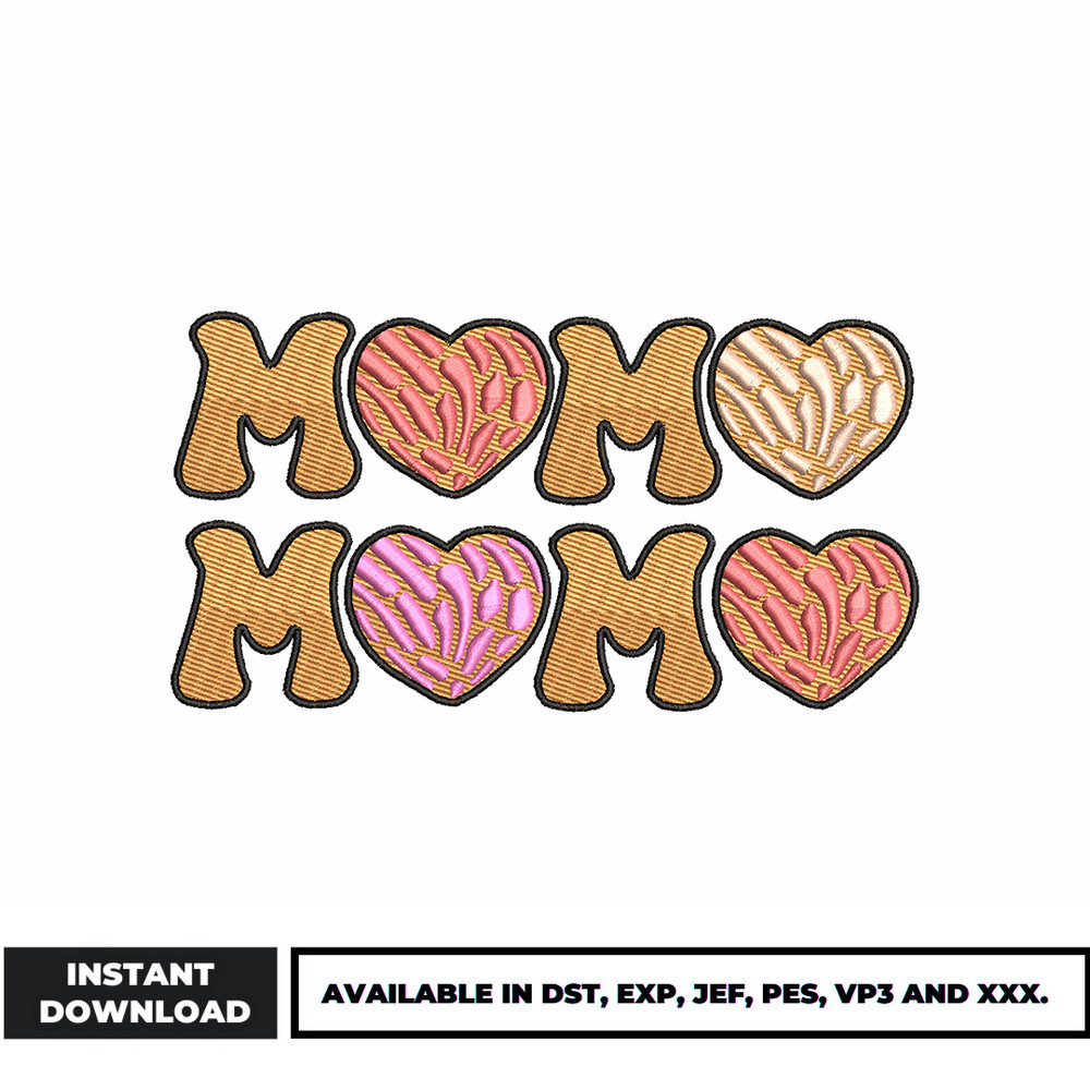 Mom mom embroidery design
