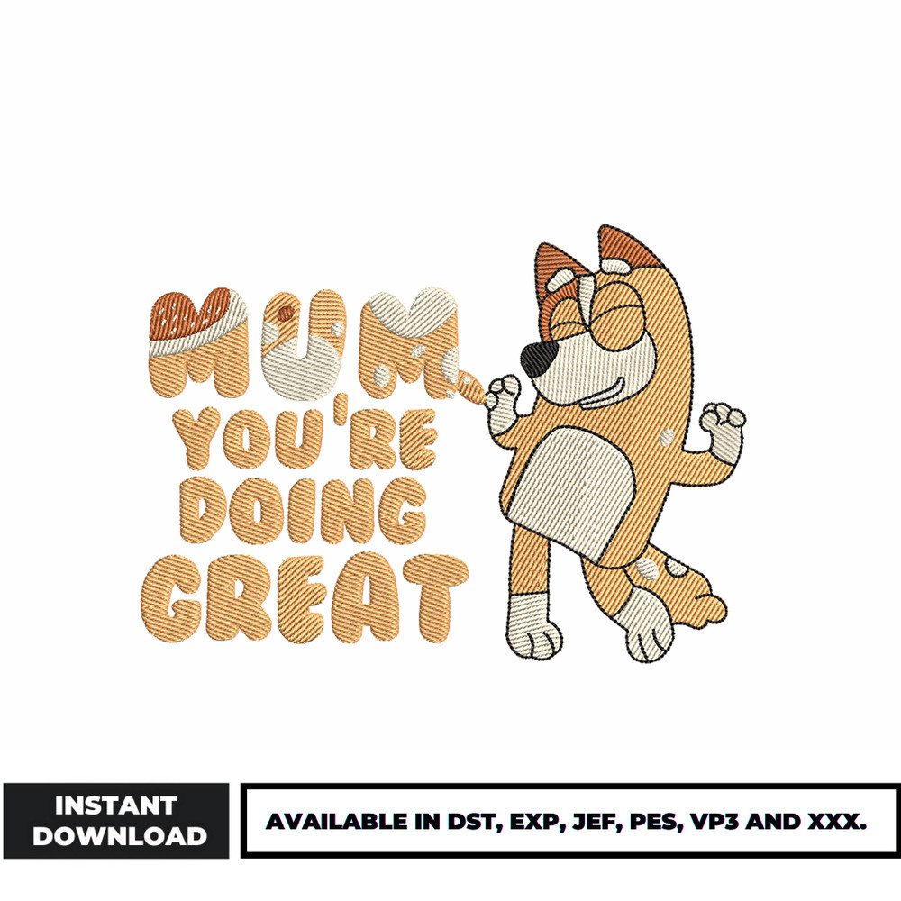 Mum you're doing great embroidery design