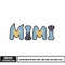 Bluey Dog Mimi embroidery design
