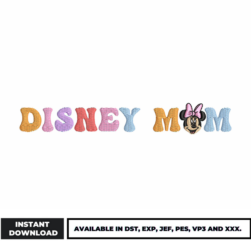 Disney mom embroidery design