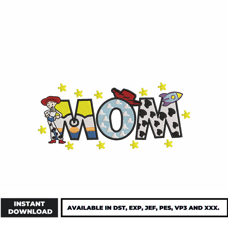 Jessie mom embroidery design