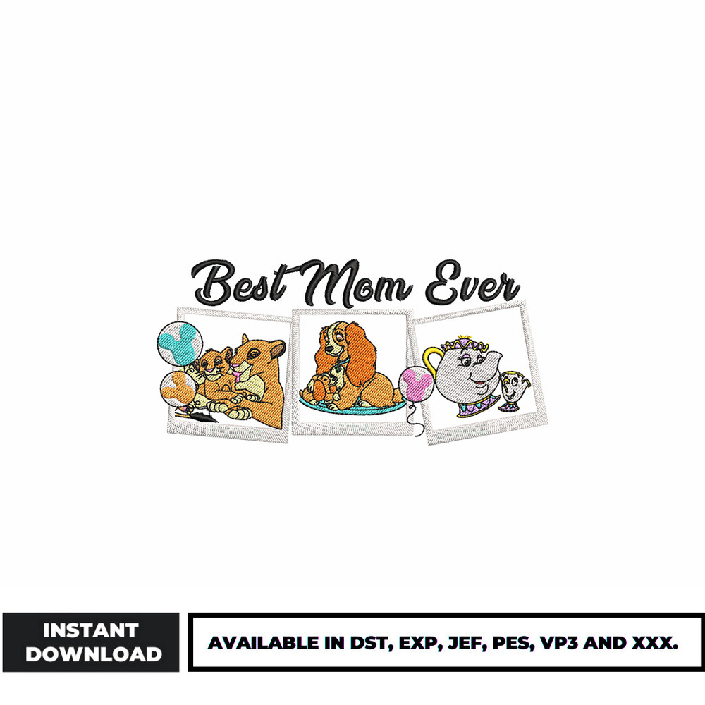Best Mom Ever disney embroidery design