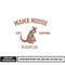 Mama mouse est custom kanga embroidery design